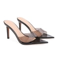 thumbnail image 6 of Women's Clear Pointed Open Toe Stiletto Heel Slide Sandals – Fashion Slip On Transparent Strap High Heels Mules for Party Wedding Prom, 6 of 11