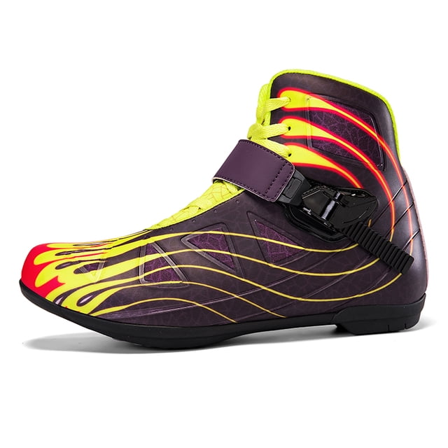 Botas De Moto Y Zapatos De Moto Para Todas Las Estaciones Para Hombre Y Mujer,Amarillo morado,37