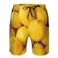thumbnail image 3 of Balery Ripe Yellow Lemon Traje de Baño Estilo Hawaiano para Hombre, Shorts de Secado Rápido con Bolsillos-3X-Large, 3 of 6