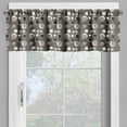 thumbnail image 4 of Ambesonne Taupe Valance & Curtain, Dots Brushstrokes Grunge, 55"x30", Black White Taupe, 4 of 6
