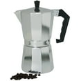 thumbnail image 4 of Home Basics 6 Cup Demitasse Shot Aluminum Stovetop Espresso Maker, Grey, 4 of 5