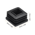 thumbnail image 2 of Unique Bargains 4Pack 25mmx25mm(0.98inch) Plastic Tubing Plug Square Post End Caps Black, 2 of 6