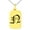 Gold, variant on Stainless Steel Letter N Initial Old English Monogram Engraved Small Rectangle Dog Tag Charm Pendant Necklace