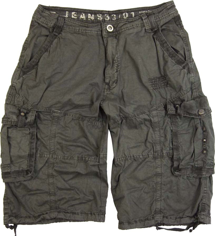 stone touch jeans cargo shorts