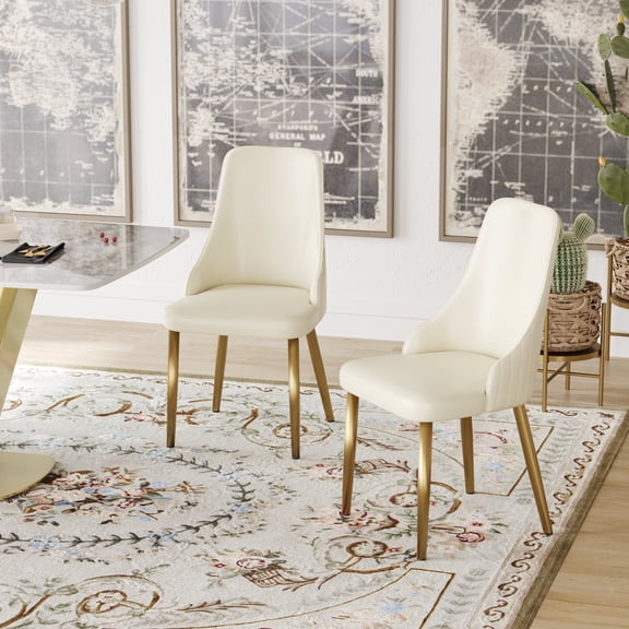 Dtwnek 2 Pcs PU Dining Chair Side Chair for Restaurants, Living Room