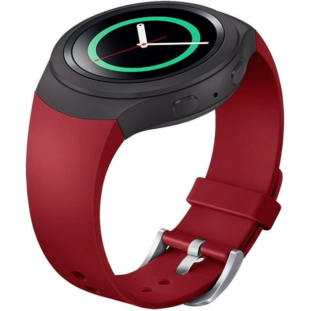 Correa para Samsung Gear S2 - Correa de repuesto de estilo deportivo de silicona suave para Samsung Gear S2 Smart Watch SM-R720 SM-R730 Versión solamente (Rojo) Adepaton WMZL-485-2