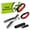 Black a, variant on 5 Layer Vegetable Shears,Herb Scissors with 5 Blades and Cover, Kitchen Shears Chopper Tool with Upgraded Offset Handle and Cleaning Comb