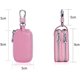 thumbnail image 2 of Llavero de coche con doble cremallera, bolsa de cuero con ventana transparente para llaves de coche a distancia para hombres y mujeres (negro), 2 of 3