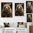 thumbnail image 4 of Designart "Majestic Bear s Self-Portrait III" Animals Floater Framed Canvas Print, 4 of 7