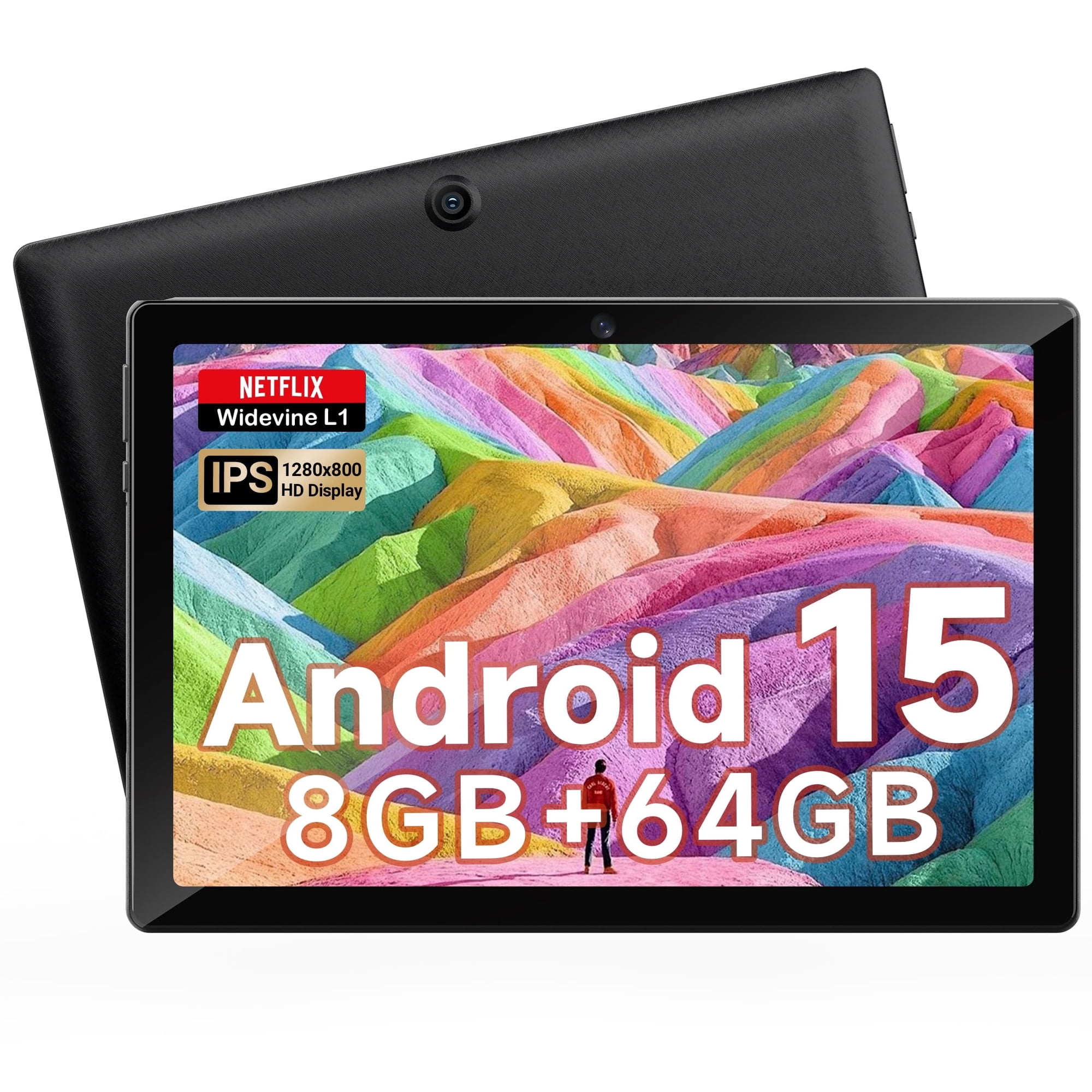 Digiland 10.1 Inch Tablet Android 15,10.1" IPS HD Display,6000mAh Battery,8GB RAM+64GB+256GB Expandable Storage,Dual Camera,WiFi,BT 5.0