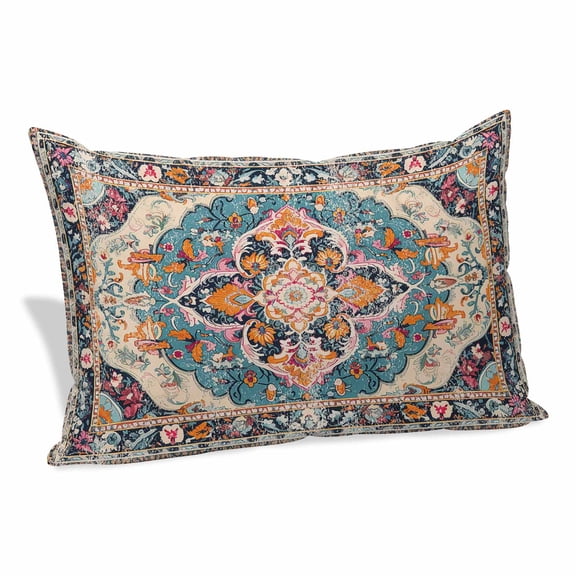 Boho Colorful Pillow Covers 24"x36", Ethnic Modern Geometric Abstract Art Soft Brushed Microfiber Breathable Throw Pillow Covers, Decorative Pillowcase with Zipper for Couch Sofa Bedroom Living Room