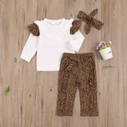 Toddler Girls 3 Piece Fall Cheetah Print Outfit 5T