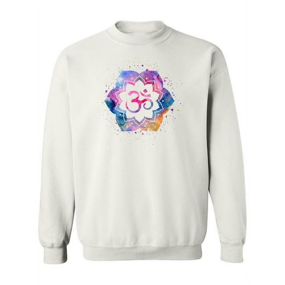 Om Sign And Lotus Flower.   Sweatshirt Women -Image by Shutterstock, Female 5X-Large