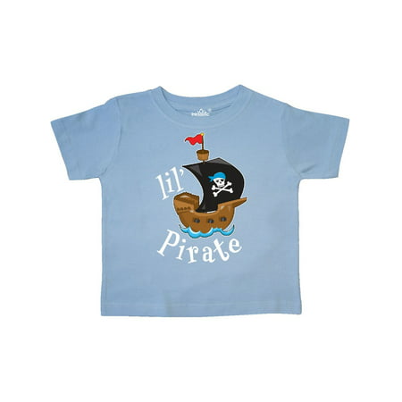 Lil' Pirate pirate ship, blue bandana Toddler T-Shirt