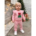 thumbnail image 5 of RUINIXCW Baby Girl Christmas Outfits Long Sleeve Tree Embroidery Sweatshirt + Pants, 5 of 8