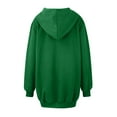 thumbnail image 4 of Resicozy Women's Zip Up Hoodies Plus Size Long Tunic Sweatshirts Casual Fashion Fall Jacket Coat with Pockets Green 2XL, 4 of 5