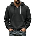 thumbnail image 6 of Yutgune Men's Basic Pullover Hoodie, Plain Solid Long Sleeve Hooded Sweatshirt for Casual Everyday Wear, 6 of 7