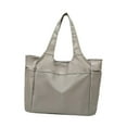 thumbnail image 2 of Bolso bolso de viaje bolso de viaje liviano bolso de lona plegable para mujeres sport gym bolso para viajes de compras al aire libre de vacaciones Gris, 2 of 8
