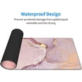 thumbnail image 5 of Rose Gold Marble Mouse Pad Abstract Pink Desk Mat 31.5x11.8 Inch Marbled Texture Non-Slip Rubber Base Large Rose Gold Mousepad Stitched Edges Keyboard Mouse Mat Desk Pad for Office Home Game, 5 of 6