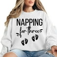 thumbnail image 5 of Napping For Three Pregnancy Sweatshirt – Cute Expecting Twins Maternity Pullover, Funny Mom-to-Be Announcement Sweater, 5 of 7
