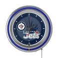 thumbnail image 6 of Winnipeg Jets Watermark Retro Neon Analog Wall Clock with Pull Chain, 6 of 6