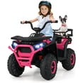 thumbnail image 1 of OLAKIDS 24V Ride on Car, Kids ATV with Bluetooth, Music, LED Lights, Power Display, Rear Storage Rack, Spring Suspension, Electric 4 Wheeler for Kids Boys Girls Aged 3+ Years, 1 of 9