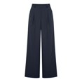 thumbnail image 3 of Womens Dress Work Pants High Waisted Trousers Wide Leg Pull on Stretchy Slacks with Pockets Casual Daily Wear Comfortable Fit by Yigetop Navy XXL, 3 of 6