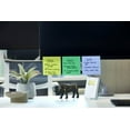 Postit Super Sticky Notes, Lined, 4 in x 4 in, Assorted Greens and