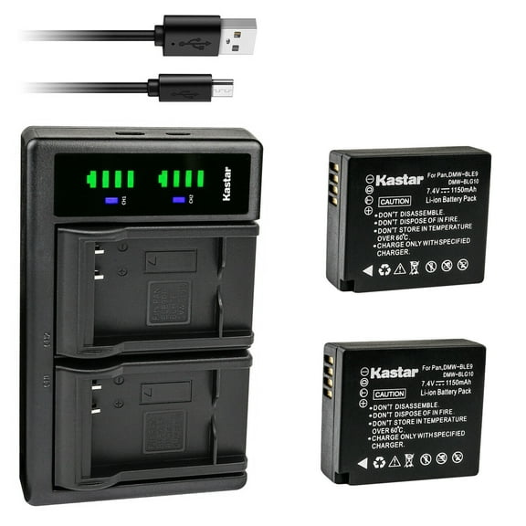 Kastar 2-Pack Battery and LTD2 USB Charger Replacement for Panasonic Lumix DMC-ZS80, Lumix DMC-ZS100, Lumix DMC-ZS110, Lumix DMC-ZS200, Lumix DMC-TX1, Lumix DMC-TZ100, Lumix DMC-TZ101, Lumix DMC-TZ80,