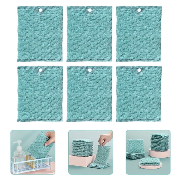FUEENIRVA 6Ud Paños De Cocina Para Platos Verde Con Antigrasa Y Material Duradero