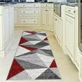 thumbnail image 1 of Lbaiet CH866R26 Yaritza Geometric 2 x 6 ft. Runner Rug, Red, White & Gray, 1 of 4