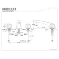 thumbnail image 3 of Kingston Brass KB288 Two-Handle Roman Tub Faucet, Brushed Nickel, 3 of 3