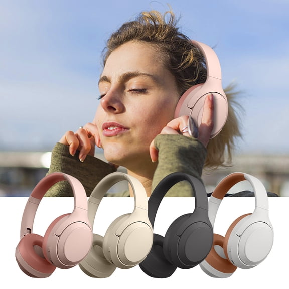 RFUGUG Bluetooth Headphones Over Ear, Ultra-long Playtime and Multi Music Modes Wireless Headphones with Microphone/Deep Bass, HiFi Stereo Foldable Lightweight Headset for PC Home Travel Office