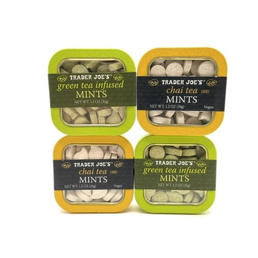 Trader Joe's Flavored Mints Assortment Chai Tea & Green Tea - 2 each (4 total) (Set of 1)