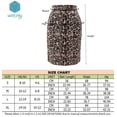 thumbnail image 5 of Wenseny Womens Leopard Pencil Skirt Suede Bodycon Straight Skirt Casual Classic Skirts Beige L, 5 of 5