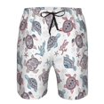 thumbnail image 4 of Naloa Tribal Style Turtle Men's Beach Shorts, Surfing shorts, Swim trunks, Quick Dry Swim Trunks for Surfing Beach Fun - 3X-Large, 4 of 9