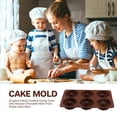 thumbnail image 4 of Mini Molde para Pasteles de 2 Piezas, Molde para Pasteles con Tubo Estriado de 6 Cavidades, Molde para Hornear Silicona Antiadherente para Cupcakes, Donas, Muffins y Pan de Maíz, 4 of 5