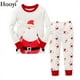 thumbnail image 3 of Pijamas azul turquesa para niñas, trajes de ropa de dormir, regalo de Navidad para niños, conjuntos de ropa de algodón, muñeco de nieve, punto, 3 of 4