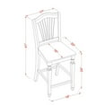 thumbnail image 3 of East West Furniture Sudbury 3 Piece Double Drop Leaf Dining Table Set with Slat Back Chairs, 3 of 9