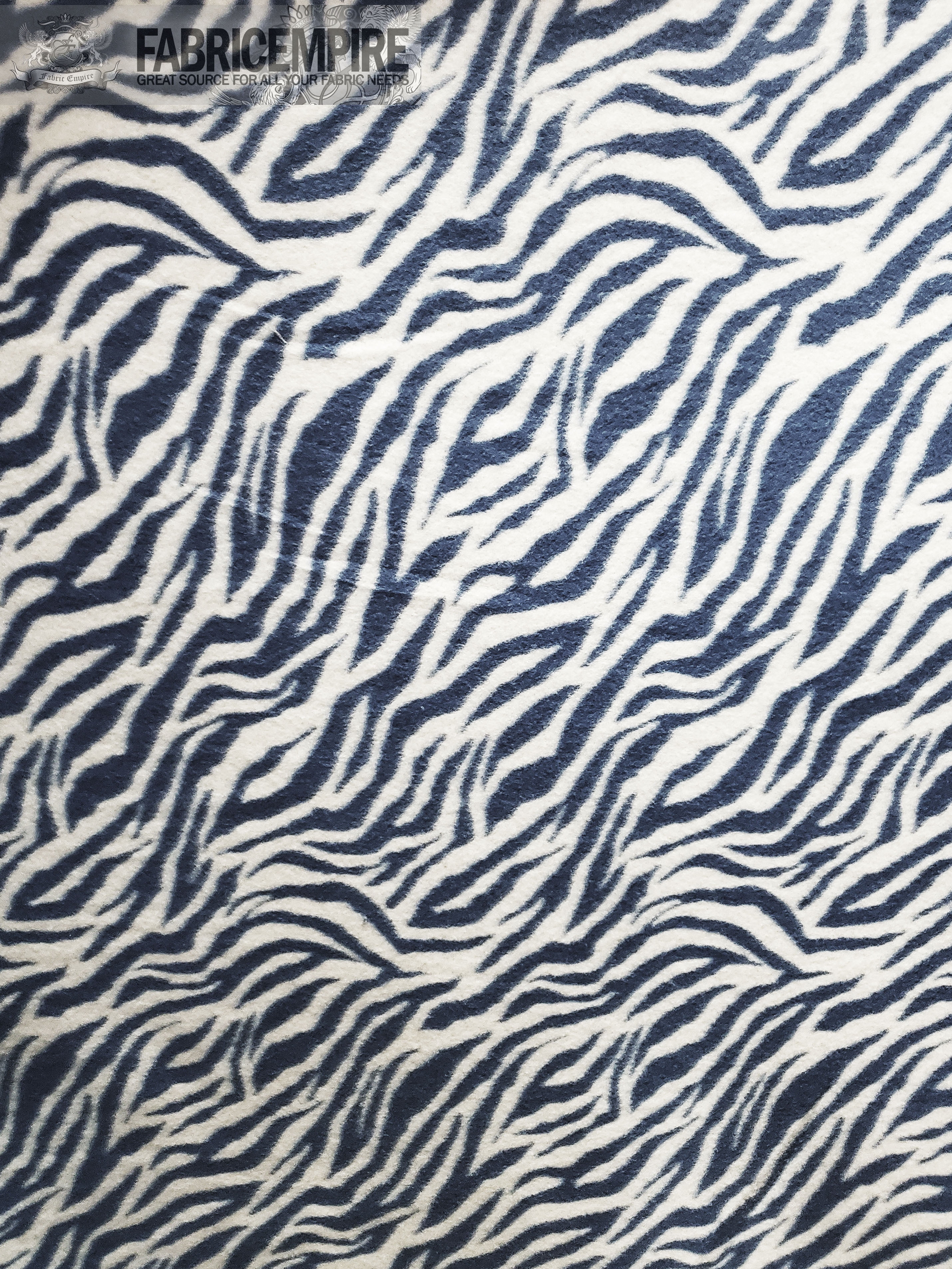 Fleece Printed Fabric BLACK & WHITE ZEBRA 2 / 58" Wide / Sold by the