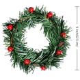 thumbnail image 4 of 8 PCS Holly Berry Candle Ring Small Artificial Red Berries Pine Needles Wreath for Christmas Garland Ornaments Decor, 4 of 6