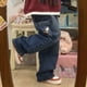 thumbnail image 2 of Pantalones Y2k bordados de Hello Kitty para niña de Sanrio, pantalones vaqueros para estudiantes, pantalones cargo, ropa de calle para mujer, pantalones deportivos de estilo coreano para mujer, 2 of 3