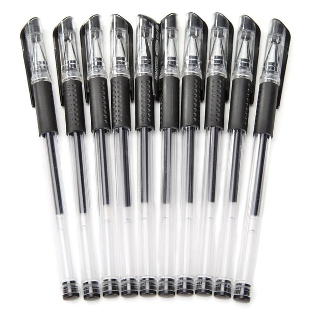 10 Uds. Bolígrafos de Gel de repuesto de color negro neutro de 05mm suministros escolares de oficina papelería JShteea Libre de BPA