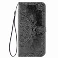 thumbnail image 2 of Funda con relieve de flores de mandala para Moto G9 Play, color negro, 2 of 5