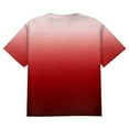 thumbnail image 5 of XIAONU Men's Gradient Tee Oversized Fit Crew Neck Short Sleeve Ombre Print Shirt Casual Streetwear Everyday Wear Top, 5 of 5