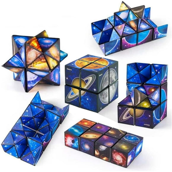 GHSDFBB Star Cube Magic Cube, 2 in 1 Magic Cube Infinity Cube Creative Decompression Cube for Kids Adults-Birthday Christmas Children's Day Gifts