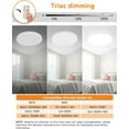 thumbnail image 4 of REJODA-16.5 Inch Dimmable LED Flush Mount Ceiling Light, 3000K-4500K-6000K 3 Color Selectable Ceiling Lamp, 36W 3240LM Luminaire Plafonnier LED Light Fixtures for Kitchen Bedroom Living Room Hallway, 4 of 4