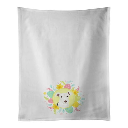 

Schnauzer Parti Easter White Kitchen Towel Set of 2 19 in x 28 in