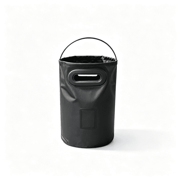 PSVFUJZ Collapsible Bucket, Portable Folding Water Container, Multifunctional Foldable Water Basin for Travelling Camping Hiking Fishing Gardening(Black)