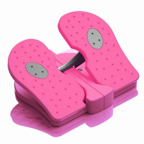 Mini Foot Stepper Machine Under Desk Pedal for Travel Under Desktop Indoor Household Mute Stepper Tension Board Aerobic Fitness (Pink)